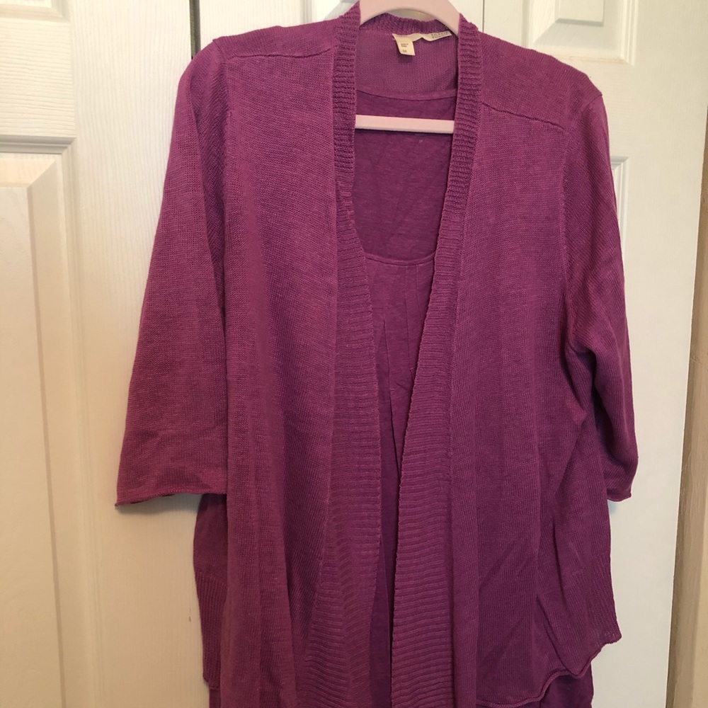 Like new Eileen Fisher linen sweater and shell